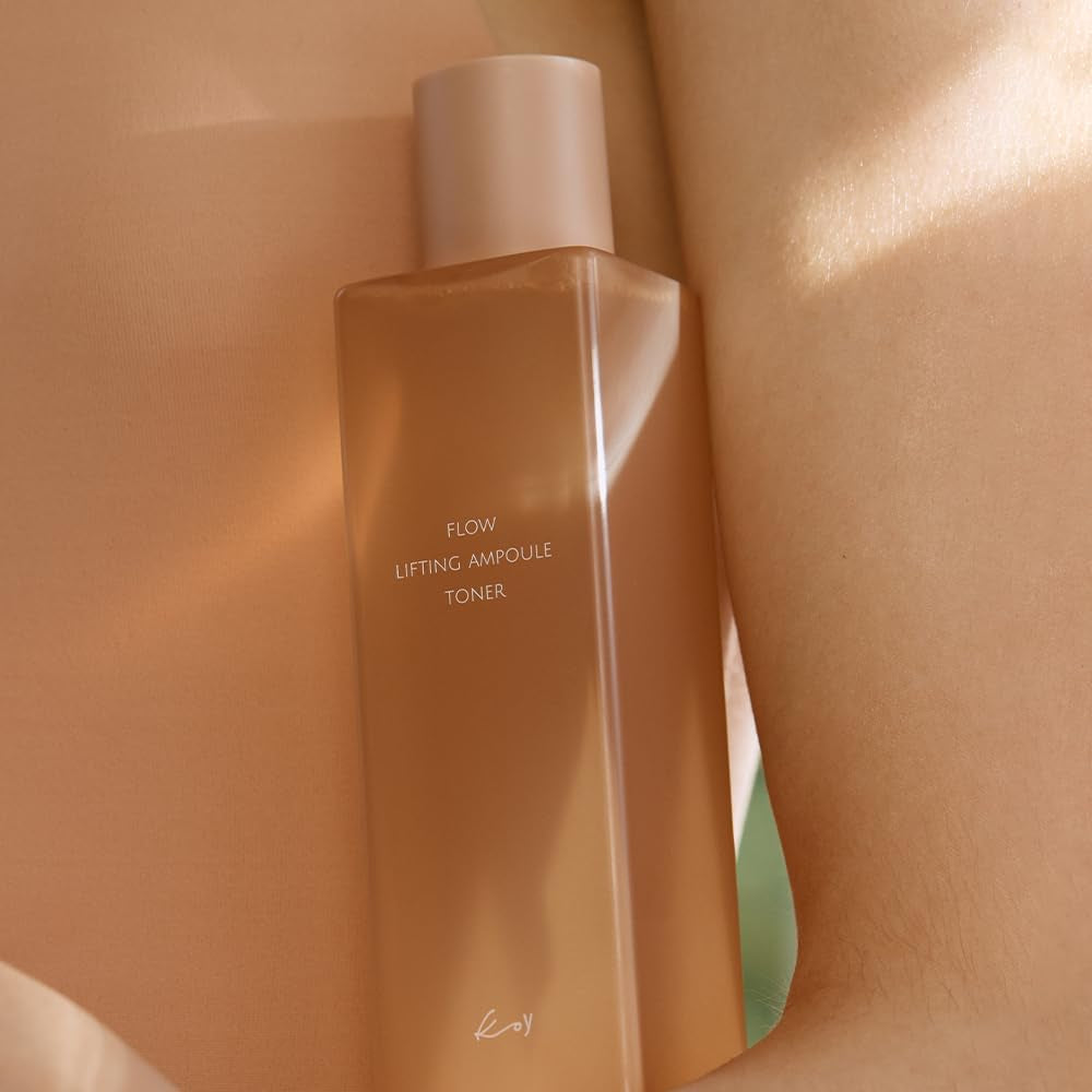 Flow Lifting Ampoule Toner with EGF & French Volufiline, Boosts Skin Energy & Elasticity, Snow Flake Extract for Sagging & Dry Skin, Korean Glass Skin Care