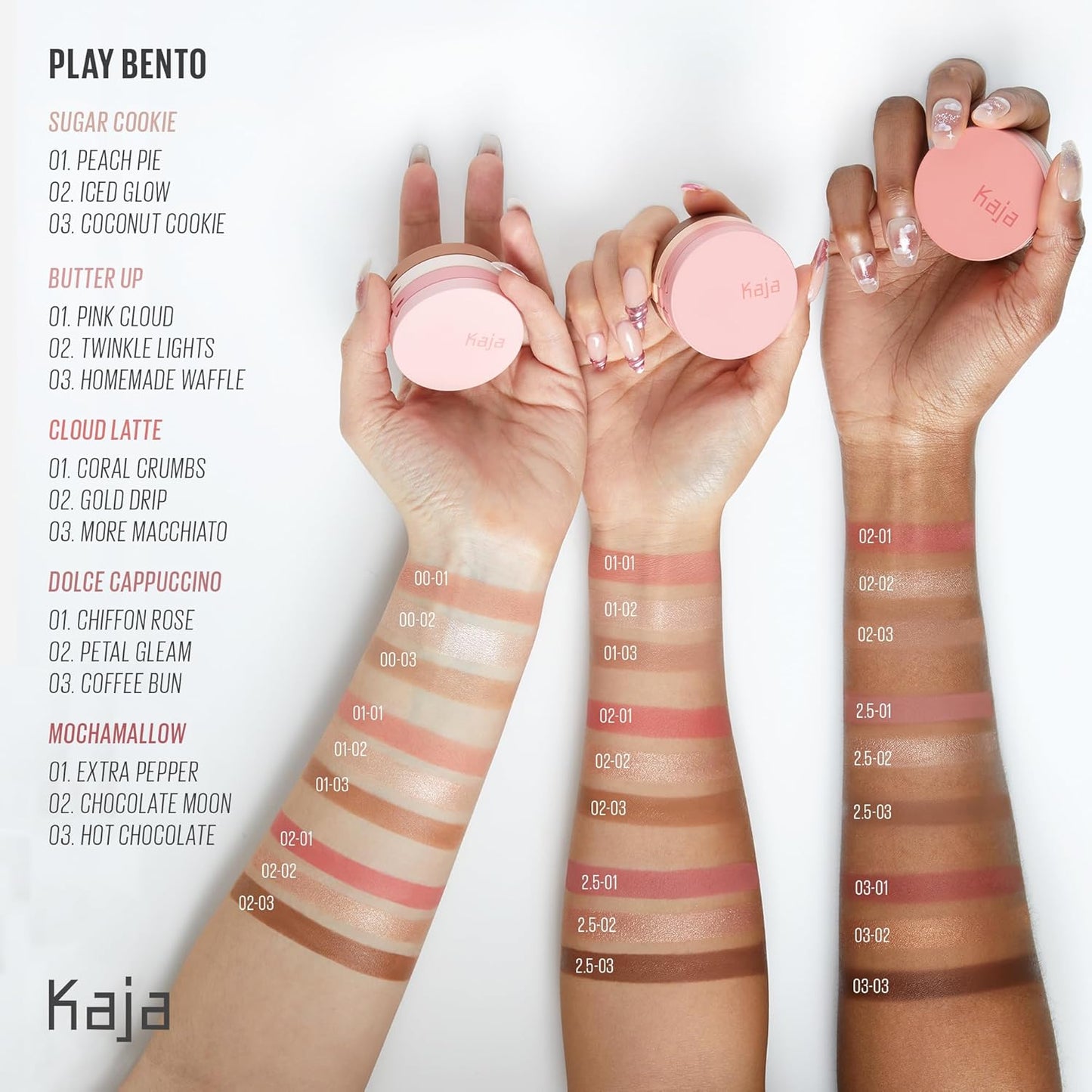 3-In-1 Blendable Sculpting Trio - Play Bento | with Mango Seed Butter, Cream Bronzer, Powder Blush, and Highlighter, 02 Cloud Latte