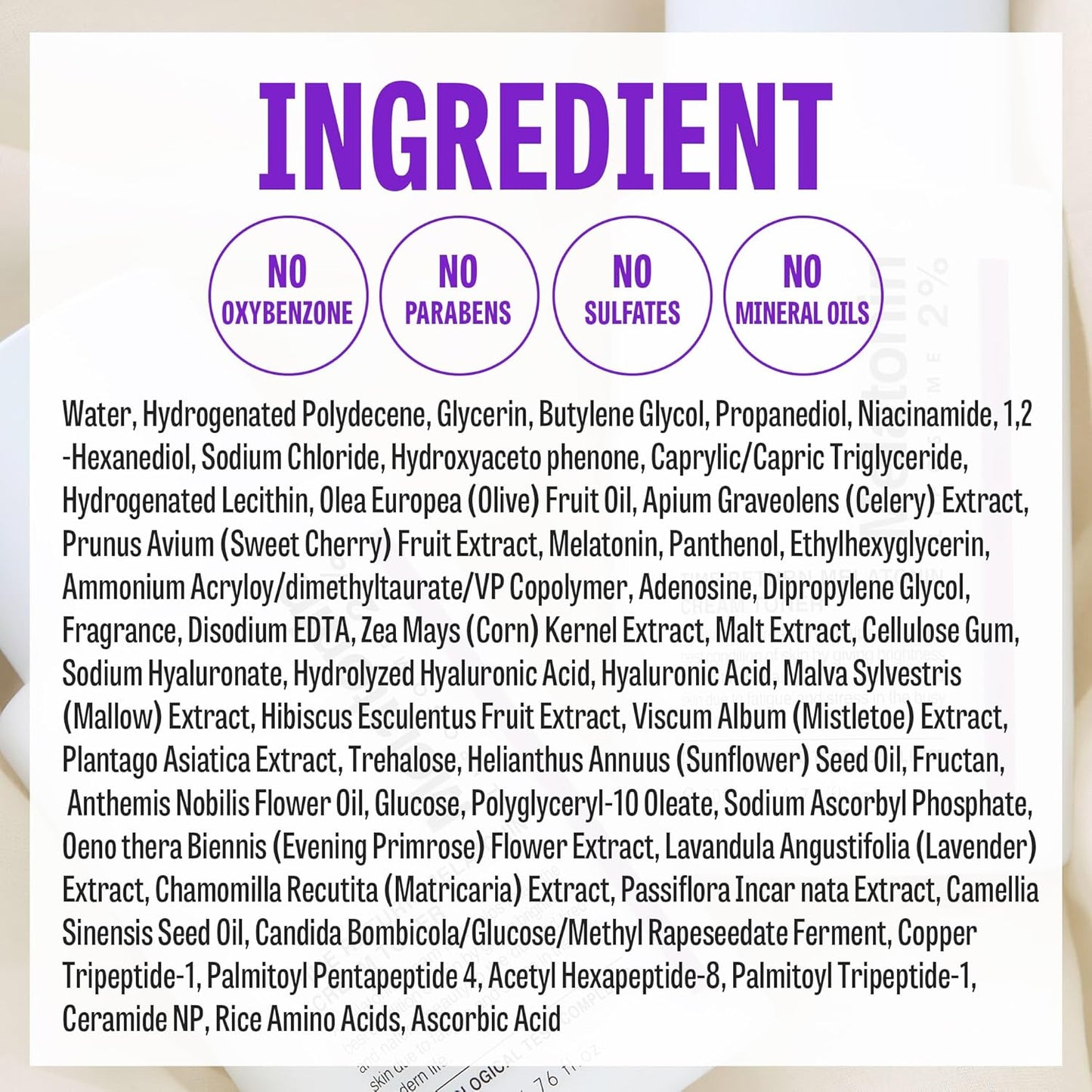 Time Return Melatonin Cream Toner | Moisturizing Facial Toner for Sensitive Skin | Clarifying & Calming Toner for Face | Hydrating Toner for Face | Toner Cream Skin Toner 6.76 Fl Oz