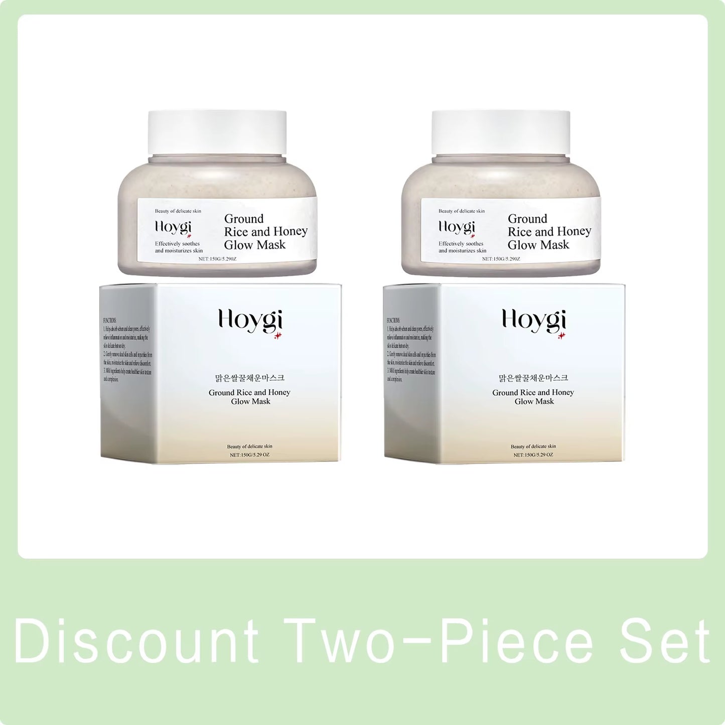 Revitalize Your Skin with the Hoygi Rice Raw Pulp Moisturizing Mask - Fade Dark Spots & Hydrate for Sensitive Skin