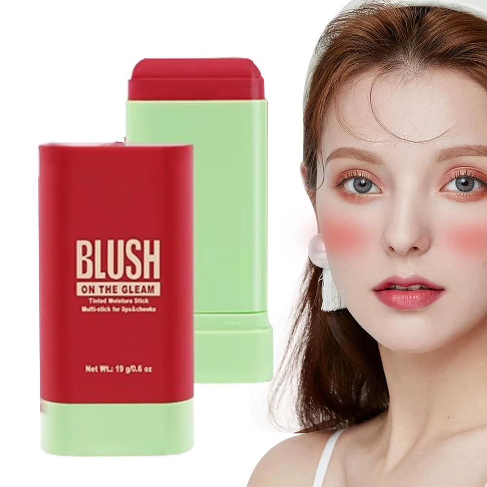 Makeup Blush Stick Waterproof Multi-Purpose Facial Nourishing Blush Stick Cheek Natural Blusher Cute Korean Makeup for Women