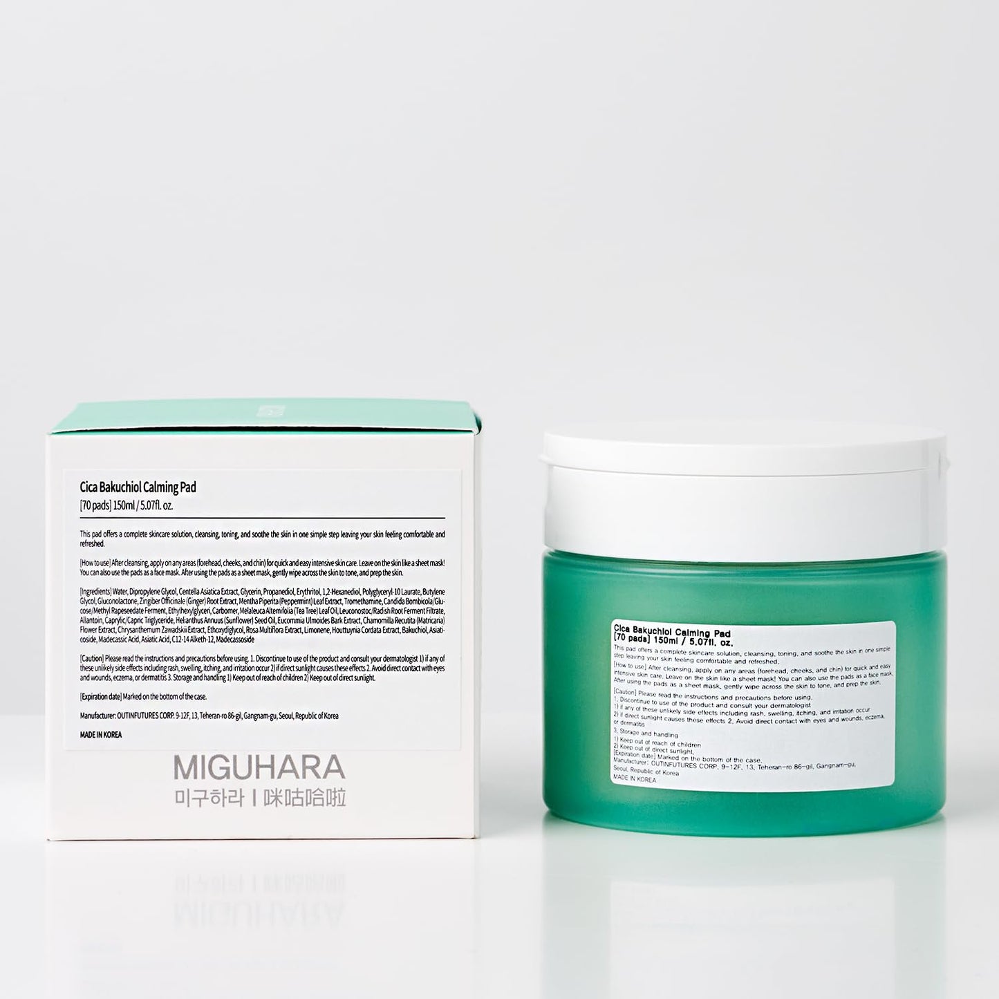 Revitalize Your Skin with Cica Bakuchiol Calming Pads - Soothing Korean Skincare Toner (150ml)