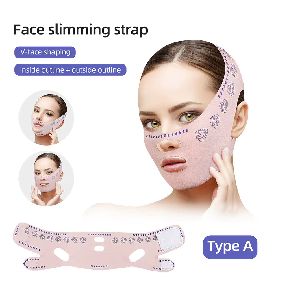 Elevate Your Beauty Routine with the Reusable V-Line Face Slimming Bandage - Achieve a Defined Chin and Cheek Lift for Radiant Skin