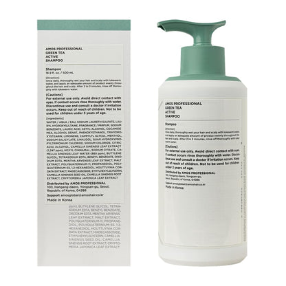 Green Tea Active Shampoo L Anti-Aging for Fine, Thinning Hair | Protects Scalp & Volumizing Hair | Clinically Proven, 16.9 Fl.Oz