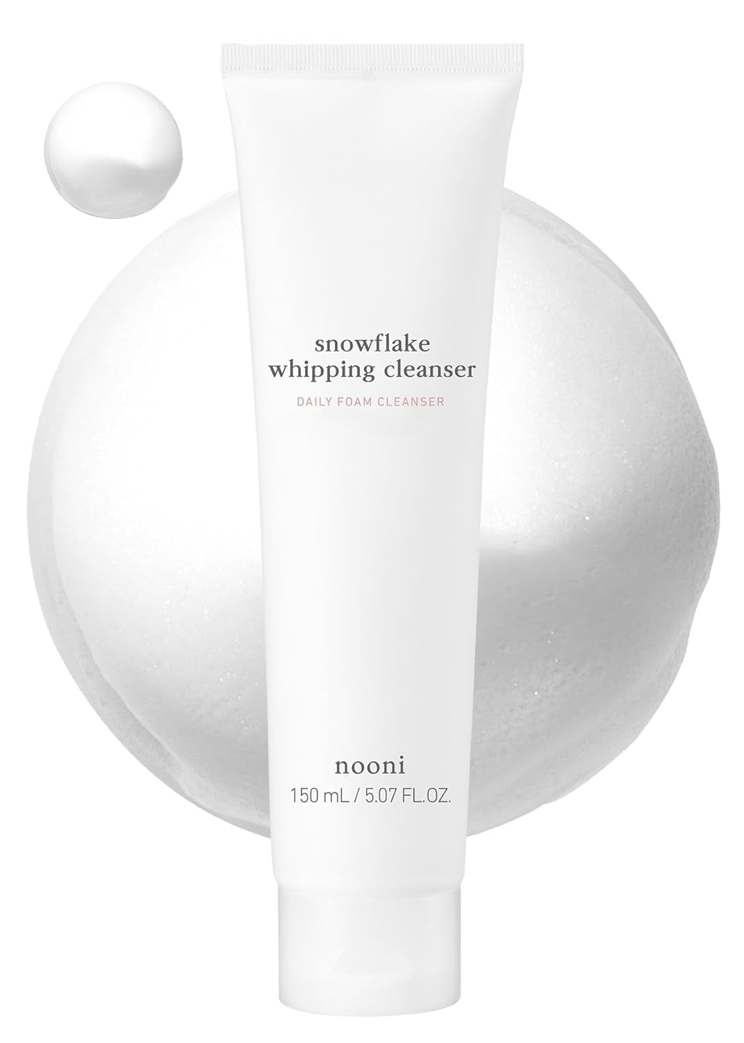 Korean Vegan Lip Oil - Appleginseng 0.12 Fl Oz + Korean Facial Clenaser - Snowflake Whipping Cleanser 5.07 Fl Oz Bundle