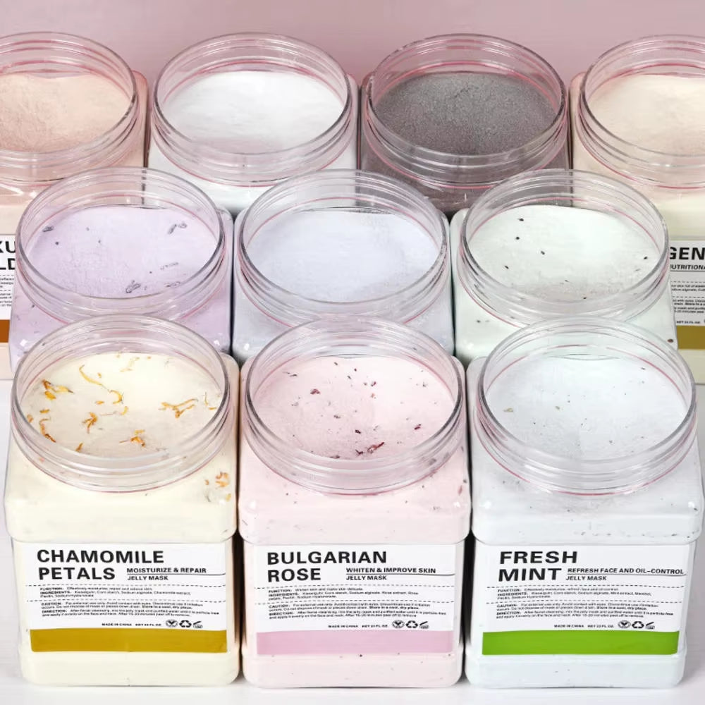Jelly Mask Powder Soft Hydro Anti-Aging Brighten Moisture Peel off Facial Revitalizing Crystal Turmeric DIY Rose Mask Skin Care