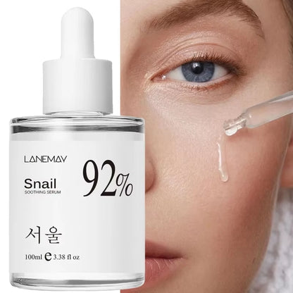 100ML Korean 92% Snail Soothing Serum Face Multi in One Skin Care Hydrating Moisturizing Essence Facial Moisturizer Skincare