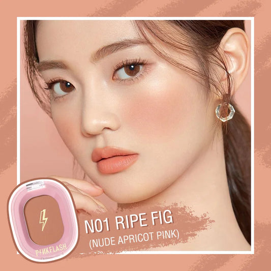 PINKFLASH Makeup Blush Matte Sun-Finish Long Lasting Face Blusher Contour Powder Beauty Peach Pink Korean Makeup Blush