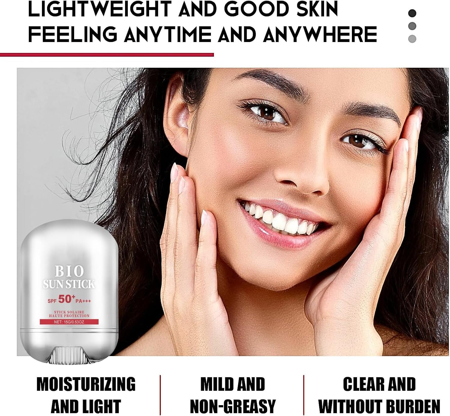Bio Sunblock Stick SPF 50 PA+++, Ultra Light UV Protetion Sunscreen Block, Sun Cream SPF50+ for Face Body, Waterproof Sunscreen SPF Stick,High Protection Sun Cream, Moisturizing & Refreshing