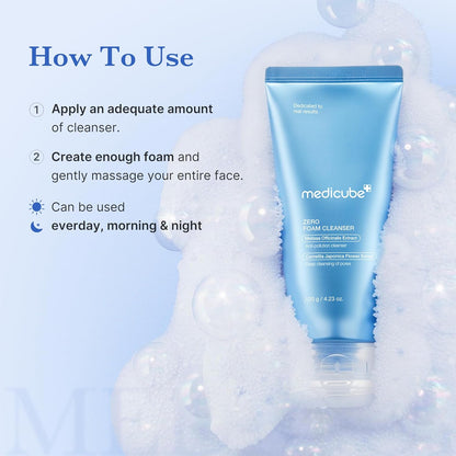 Zero Foam Cleanser for Sensitive Skin - Sebum Control, Moisture Balance, and Pore Minimization | Korean Skincare