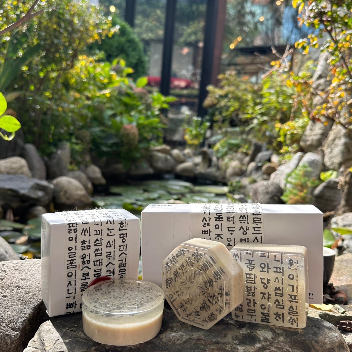 ] Korean Traditional Hangeul Soaps Gift Sets Handmade Soaps - 2Pcs Wash Hands & Body, All Natural Ingredients, Korean Beauty Skin Care, Gift for Women, Gift for Housewarming