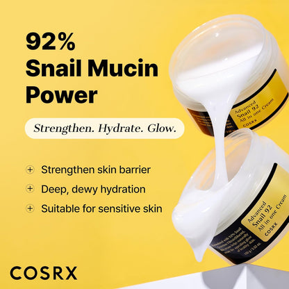 Transform Your Skin with Advanced Snail 92 All-in-One Cream - Ultimate Hydration & Anti-Aging Moisturiser for All Skin Types, 100g