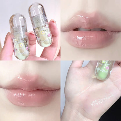 Moisturizing Fruit Lip Oil Transparent Jelly Water Light Lip Gloss Korean Sexy Clear Lips Tint Plumping Korean Lip Care Makeup