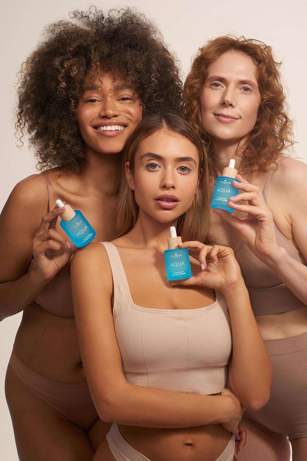 AQUA Filler-Effect Hyaluron Supreme Facial Serum with 8 Types of Hyaluronic Acid and Aquaxyl™, Vegan Anti-Age Day Care with Ultra Hydration
