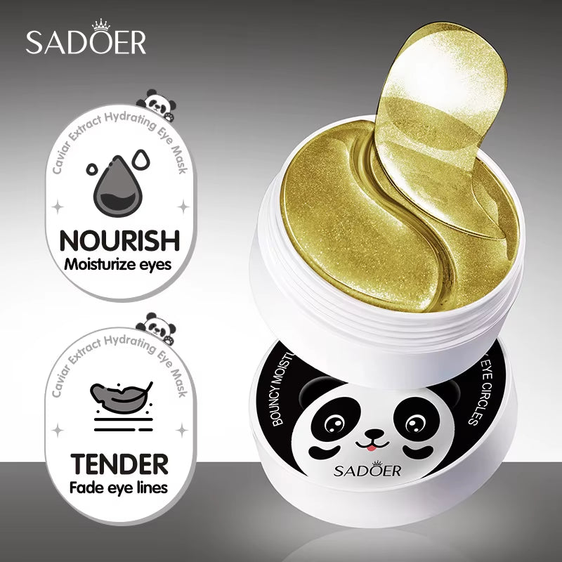 60Pcs Hydrating Moisturizing Eye Mask Cucumber Blueberry Fruit Extract Eye Patches Smoothing Repairing Collagen Korean Cosmetics
