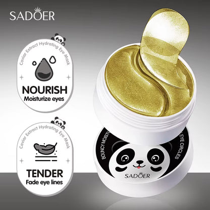 60Pcs Hydrating Moisturizing Eye Mask Cucumber Blueberry Fruit Extract Eye Patches Smoothing Repairing Collagen Korean Cosmetics