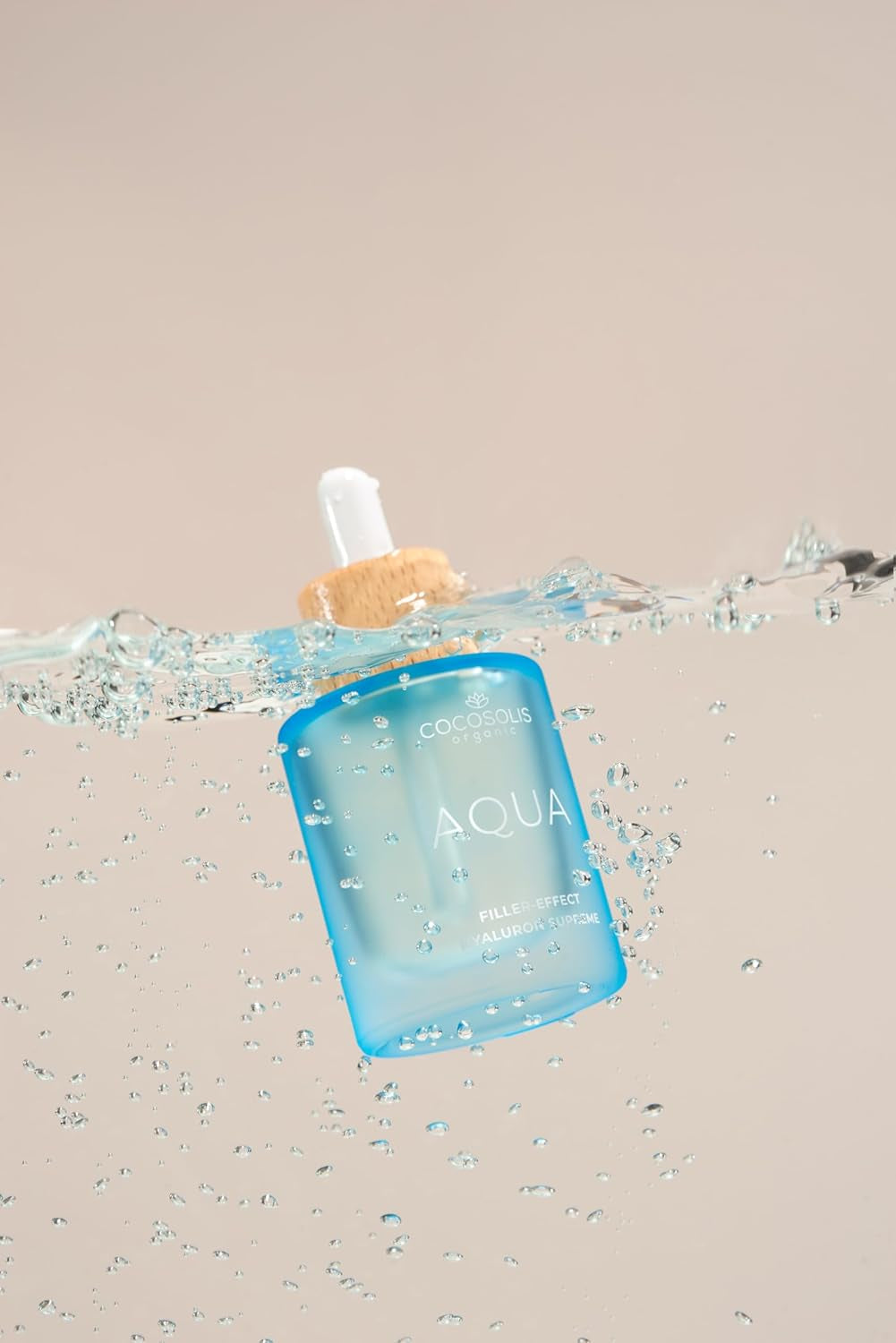 AQUA Filler-Effect Hyaluron Supreme Facial Serum with 8 Types of Hyaluronic Acid and Aquaxyl™, Vegan Anti-Age Day Care with Ultra Hydration