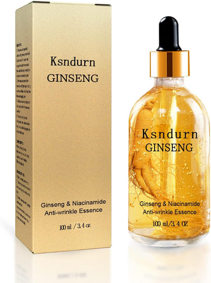 Ginseng Polypeptide Anti-Ageing Essence,  Ginseng anti Wrinkle Serum anti Aging Serum for Face - Reduce Fine Lines & Wrinkles, Hydrate & Moisturise (100ML)