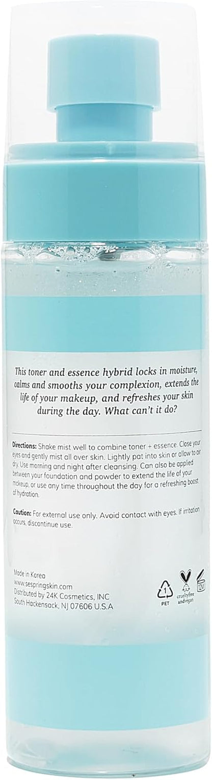 2-In-1 Moisture Lock Mist, Facial Toner & Essence, Korean Skin Care, Formulated with Camellia and Lotus, Korean Toner, Clean Beauty, Vegan, Cruelty Free, and Paraben Free (4.05 Fl Oz)