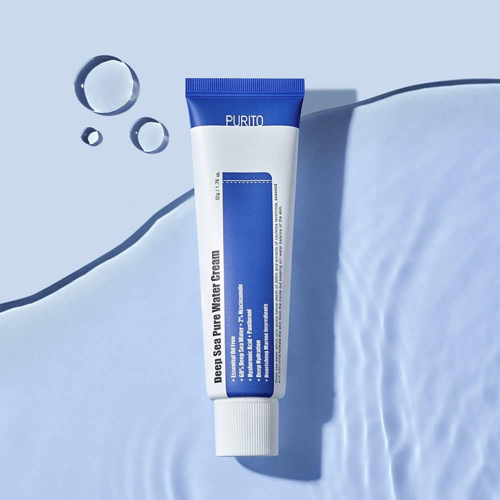 Deep Sea Cream, Hydration, Lightweight, for All Skin Types, Daily Face Moisturizer, Vegan & Cruelty-Free, Korean Skin Care, 50Ml 1.69Fl.Oz