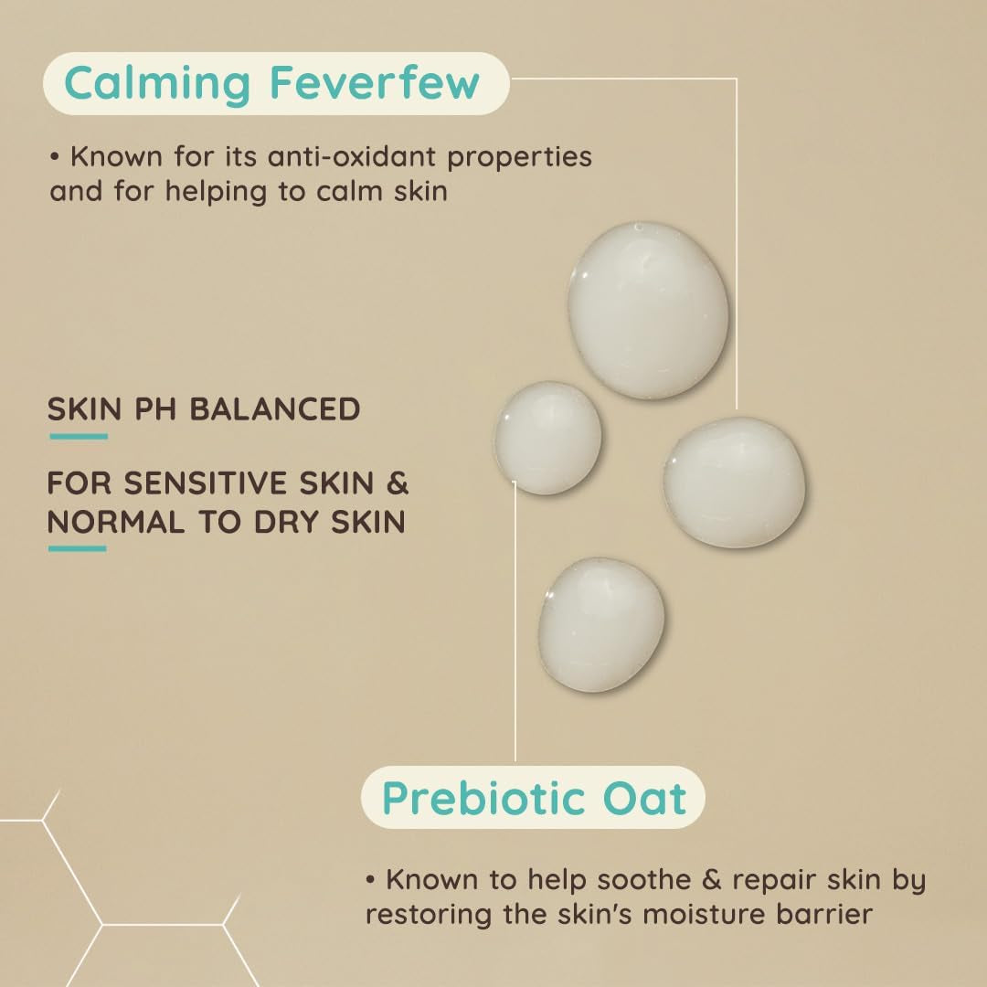 Face Calm+Restore Soothing Oat Toning Lotion (1 X 200Ml), Fragrance-Free Face Care with Prebiotic Oat & Calming Feverfew, Leaves Skin Ultra Refreshed, Suitable for Sensitive Skin