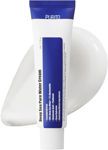 Deep Sea Cream, Hydration, Lightweight, for All Skin Types, Daily Face Moisturizer, Vegan & Cruelty-Free, Korean Skin Care, 50Ml 1.69Fl.Oz