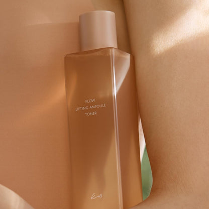 Flow Lifting Ampoule Toner with EGF & French Volufiline, Boosts Skin Energy & Elasticity, Snow Flake Extract for Sagging & Dry Skin, Korean Glass Skin Care