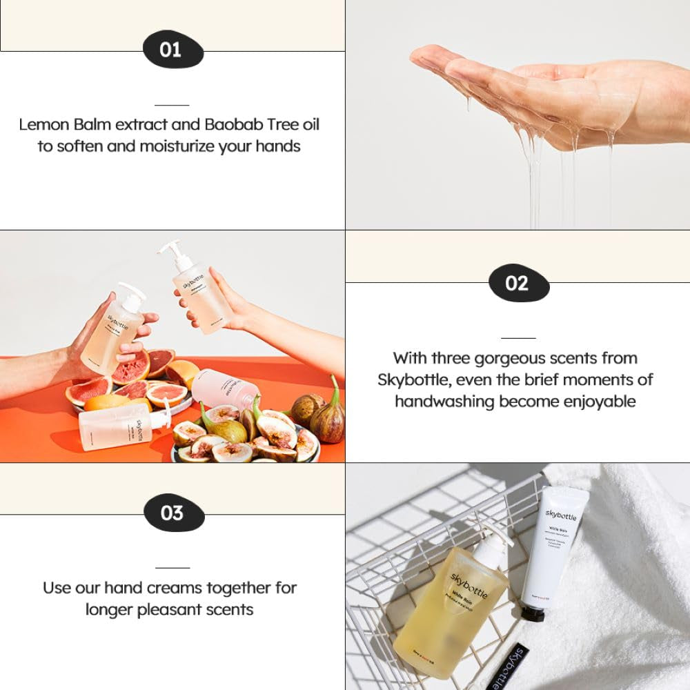 Liquid Hand Soap with Dispenser for Kitchen and Bathroom, Nourishing for Dry Skin, Hand Ritual, Luxury Hand Wash Perfumed with Fig Fruit Woody Scent, Christmas Gift, 10.1 Fl. Oz