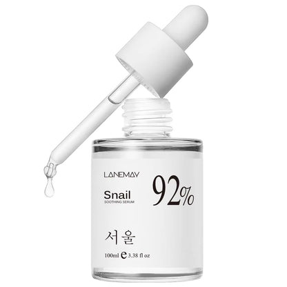 100ML Korean 92% Snail Soothing Serum Face Multi in One Skin Care Hydrating Moisturizing Essence Facial Moisturizer Skincare
