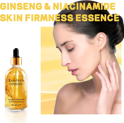 Ginseng Polypeptide Anti-Ageing Essence,  Ginseng anti Wrinkle Serum anti Aging Serum for Face - Reduce Fine Lines & Wrinkles, Hydrate & Moisturise (100ML)