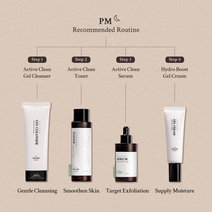[Village 11 Factory] Active Clean Toner (120 Ml) Korean Skincare - Lightweight Hydrating Lotion - AHA + BHA - for Acne-Prone and Oily Skin - Gentle Ph - Hydrating and Exfoliating Care - Vegan Formula