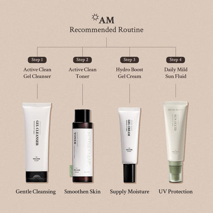 [Village 11 Factory] Active Clean Toner (120 Ml) Korean Skincare - Lightweight Hydrating Lotion - AHA + BHA - for Acne-Prone and Oily Skin - Gentle Ph - Hydrating and Exfoliating Care - Vegan Formula