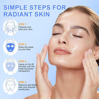 Collagen Face Mask, Collagen Night Wrapping Mask, Hydrating Overnight Hydrogel Mask, Pore Minimizing, Elasticity Improvement (34G X 6Ea)