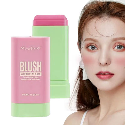 Makeup Blush Stick Waterproof Multi-Purpose Facial Nourishing Blush Stick Cheek Natural Blusher Cute Korean Makeup for Women