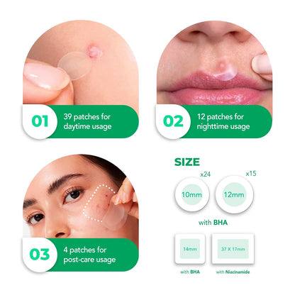 55Count Don'T Pop to Me Blemish Patch, Invisible Spot Cover, Hydrocolloid Acne Patch, Treatment for Breakouts, Absorbs Zits & Blemish, Korean Skin Care (165Pcs (3PK))