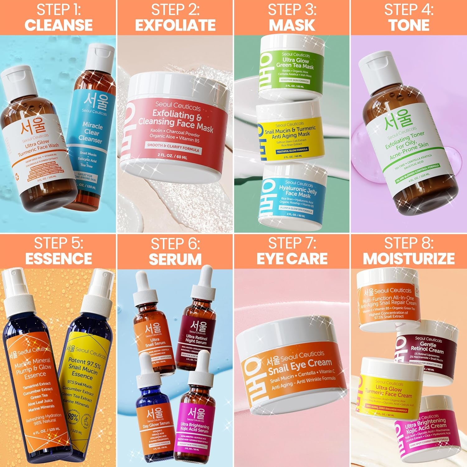 Korean Skin Care Kojic Acid Serum Alpha Arbutin – Dark Spot Remover Corrector Glycolic Acid + Salicylic Acid K Beauty 1Oz