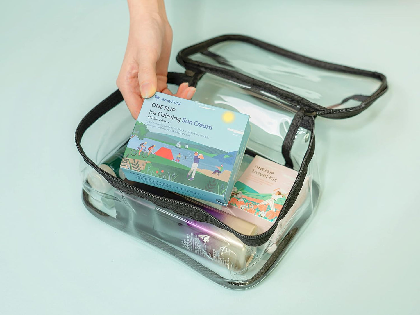 Korean Sunscreen Spf 50 (30 Pack) - Travel Size Sunblock Face & Body, Korean Beauty Skin Care Sun Block, Sun Cream