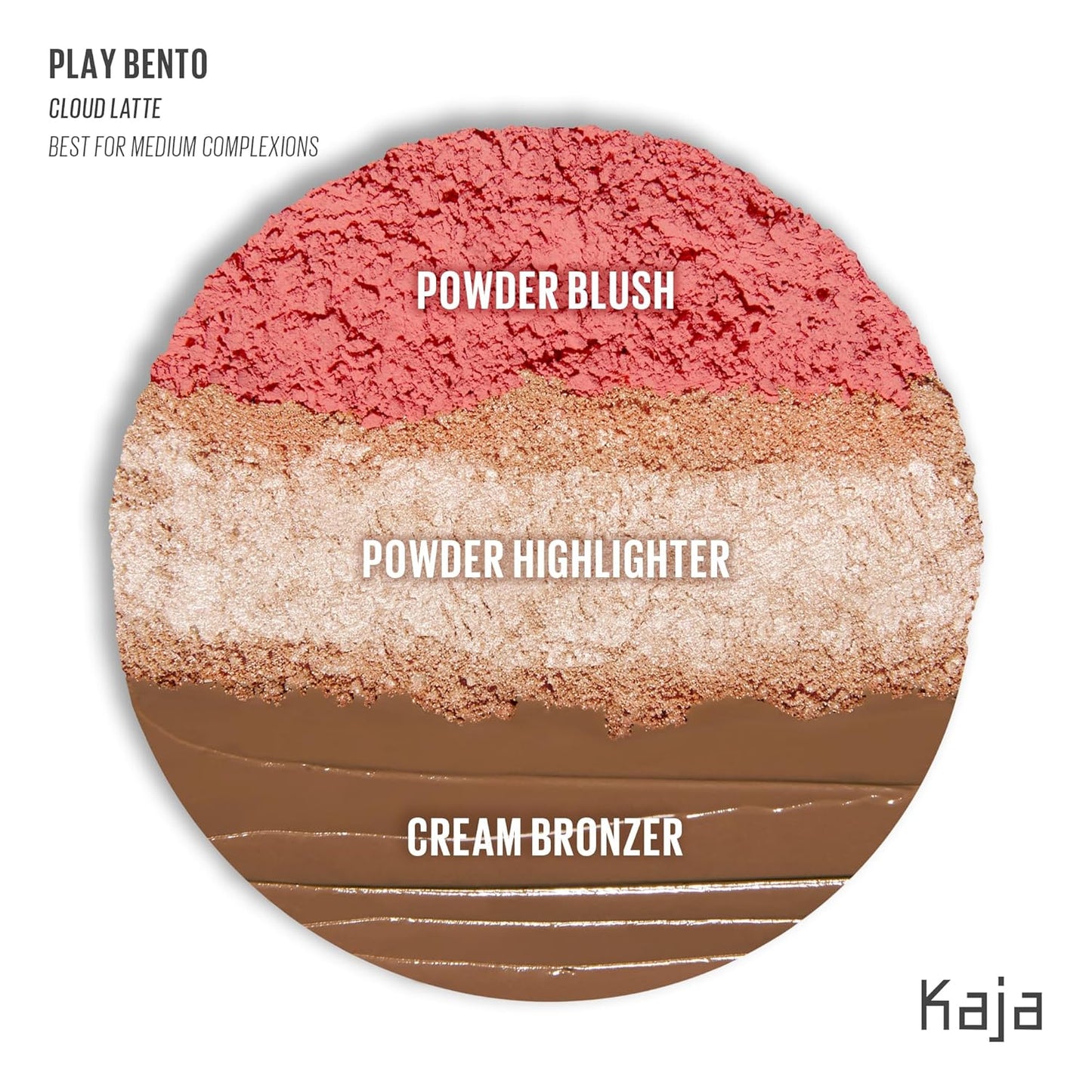 3-In-1 Blendable Sculpting Trio - Play Bento | with Mango Seed Butter, Cream Bronzer, Powder Blush, and Highlighter, 02 Cloud Latte