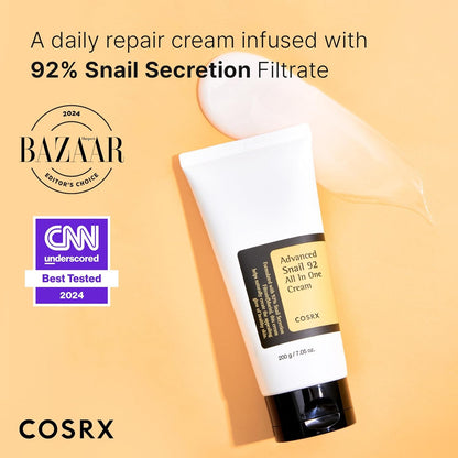 Transform Your Skin with Advanced Snail 92 All in One Cream - 200G of Hydrating Power for Dry and Sensitive Skin
