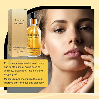 Ginseng Polypeptide Anti-Ageing Essence,  Ginseng anti Wrinkle Serum anti Aging Serum for Face - Reduce Fine Lines & Wrinkles, Hydrate & Moisturise (100ML)