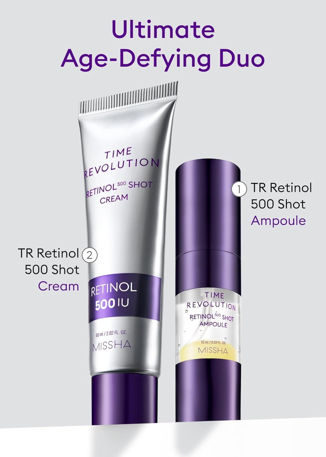 Time Revolution Night Repair Retinol 500 Shot Cream 2.02 Fl Oz - Advanced Korean Retinol Cream for Face, Skin Barrier Strengthening, Improved Elasticity & Radiance, Overnight Moisturization