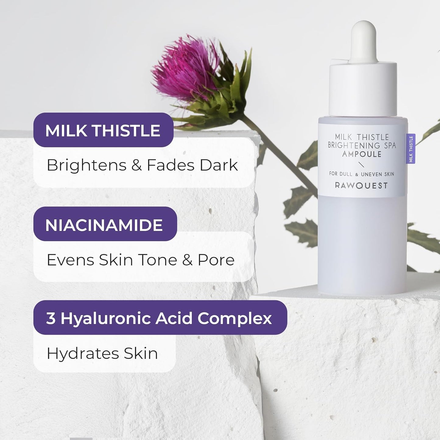 - Korean Face Serum Ampoule Pore Minimizing, Anti-Aging, Elasticity, Hydration, Plump & Dewy Skin | Non-Comedogenic W/ 82% Milk Thistle for Dry, Sensitive & Acne-Prone Skin, Korean Skin Care