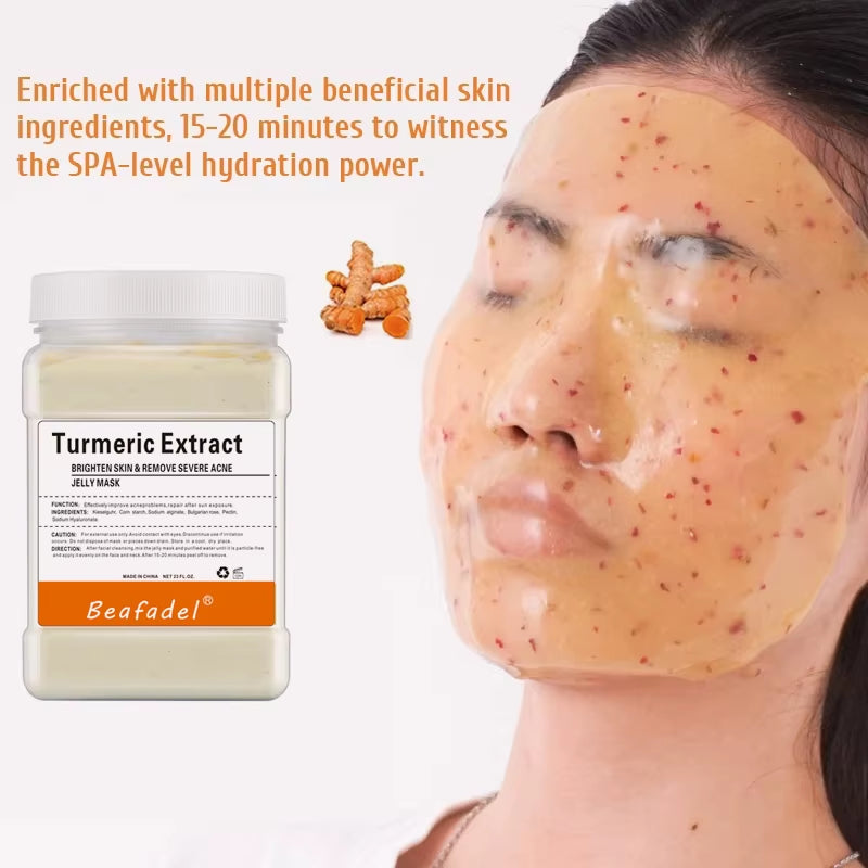 Jelly Mask Powder Soft Hydro Anti-Aging Brighten Moisture Peel off Facial Revitalizing Crystal Turmeric DIY Rose Mask Skin Care