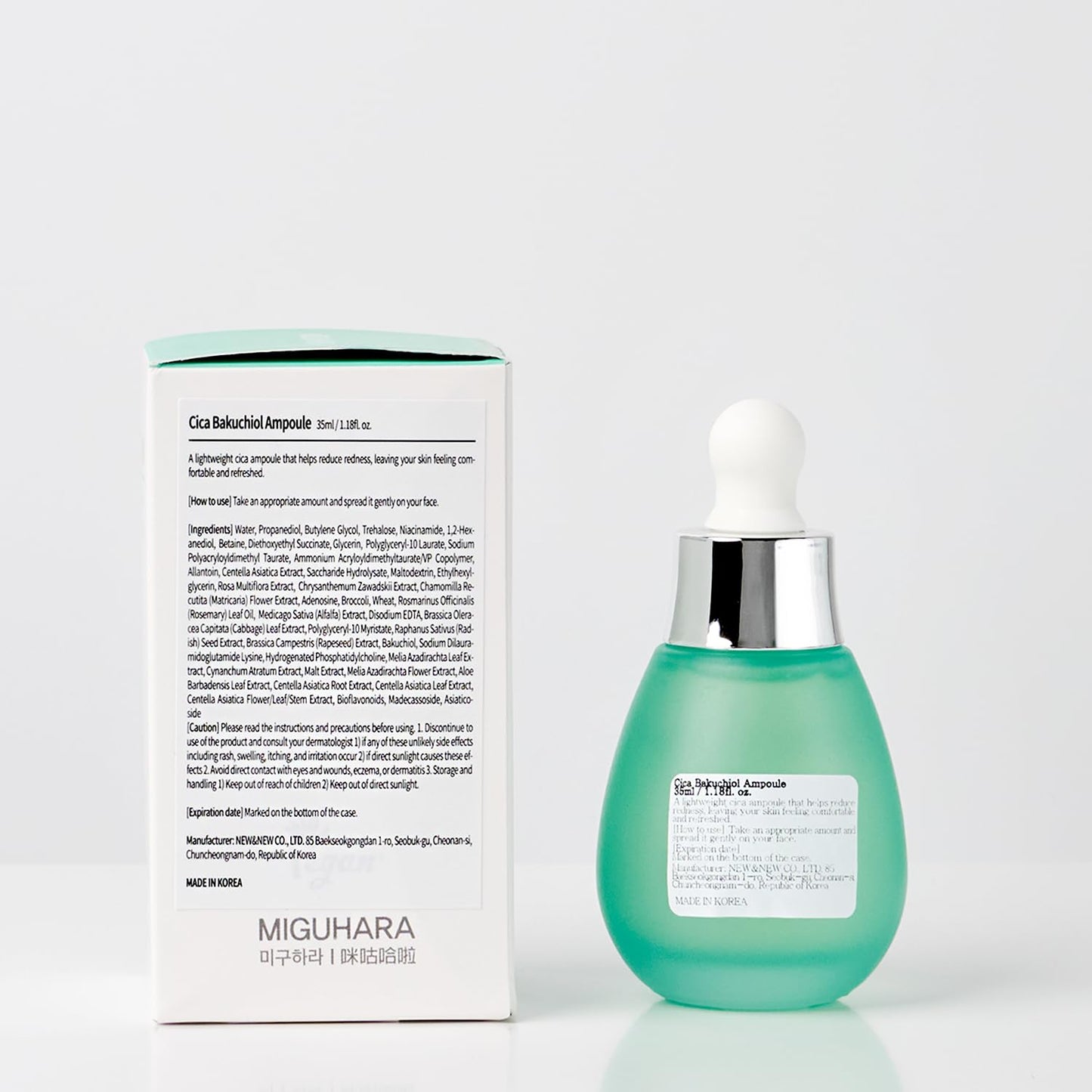 Cica Bakuchiol Blemish Ampoule - Korean Skincare Solution for Clearer Skin (35ml/1.18 Fl.Oz.)