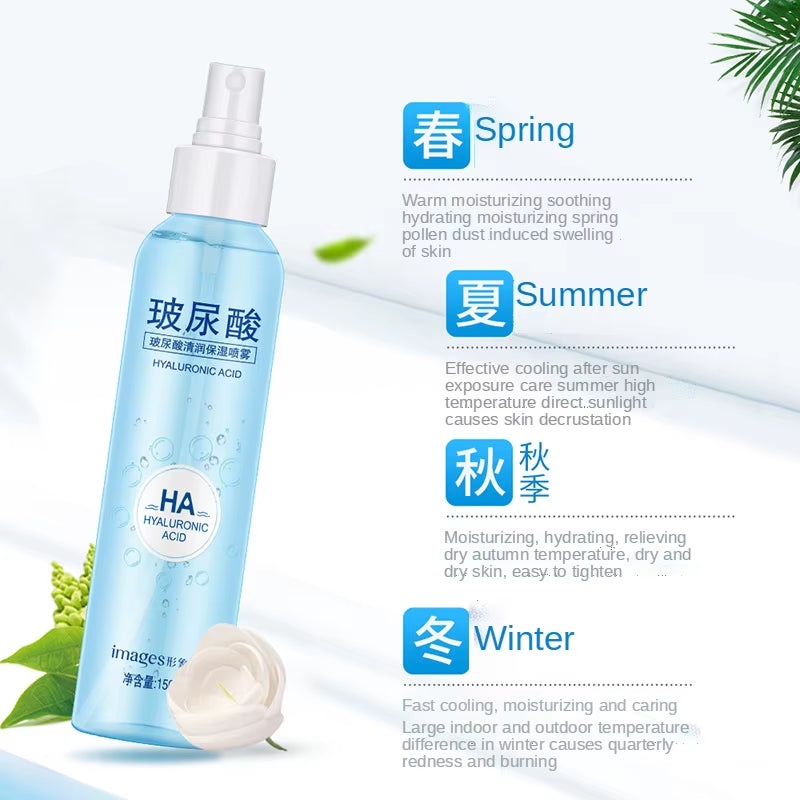 Hyaluronic Acid Moisturizing Spray Makeup Water Face Toner Refreshing Oil Control Hydrating Serum Tonic Skin Care Products 150Ml