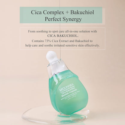 Cica Bakuchiol Blemish Ampoule - Korean Skincare Solution for Clearer Skin (35ml/1.18 Fl.Oz.)