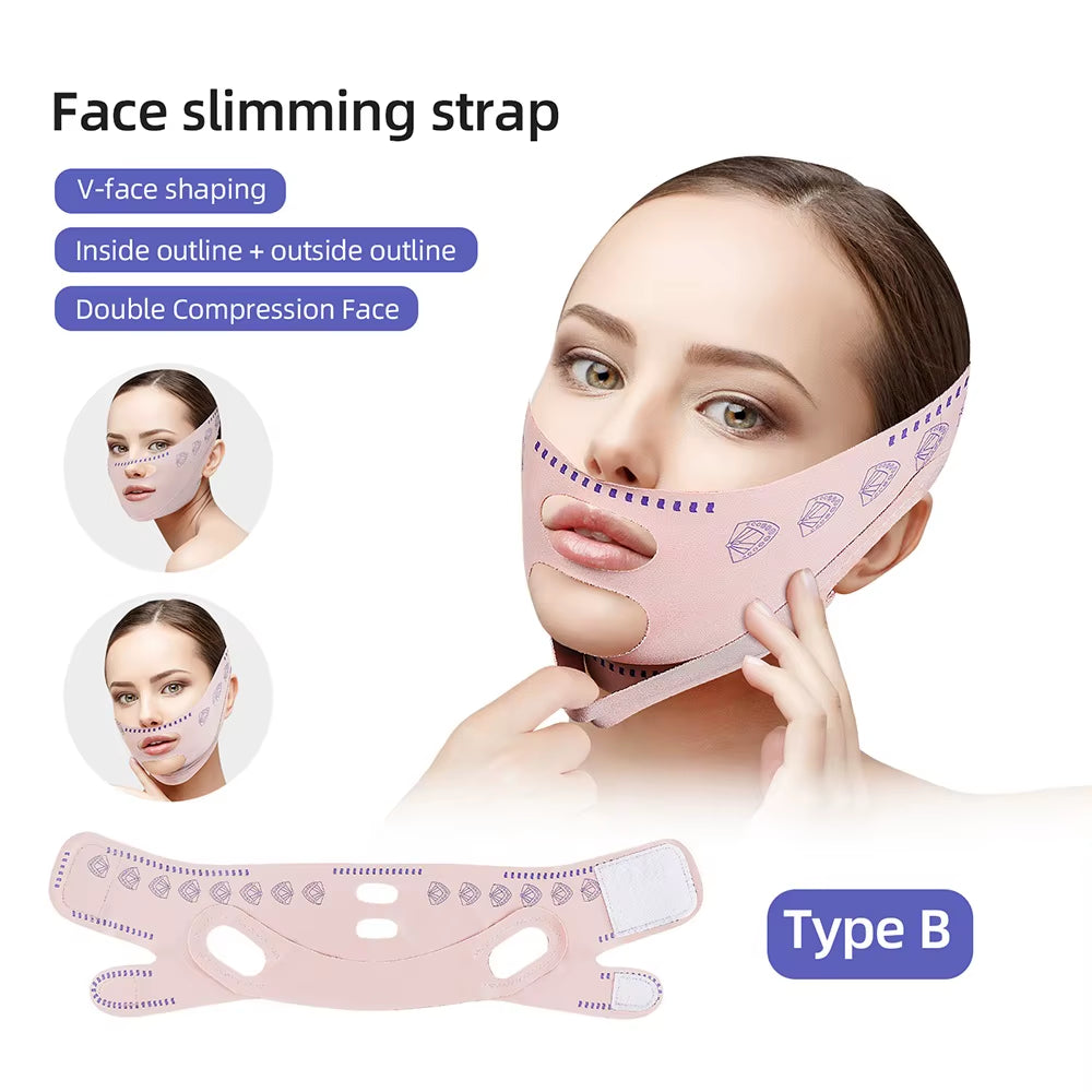 Elevate Your Beauty Routine with the Reusable V-Line Face Slimming Bandage - Achieve a Defined Chin and Cheek Lift for Radiant Skin