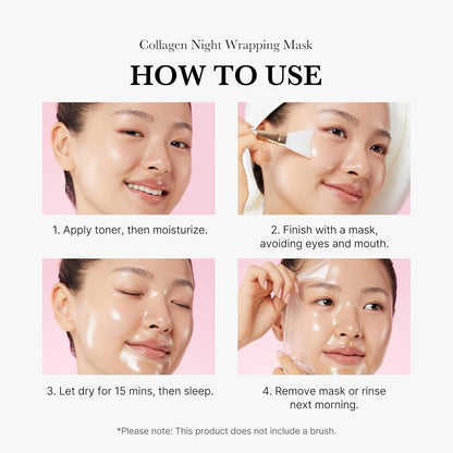 Collagen Overnight Wrapping Peel off Facial Mask Pack - Elasticity & Hydration C