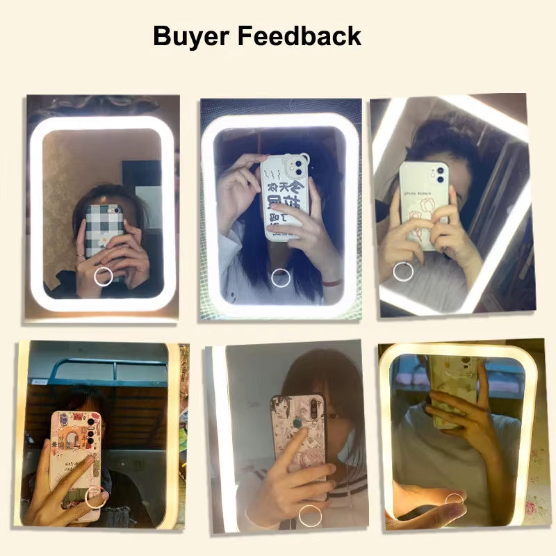Illuminate Your Beauty: Touch Screen USB Rechargeable LED Vanity Makeup Mirror