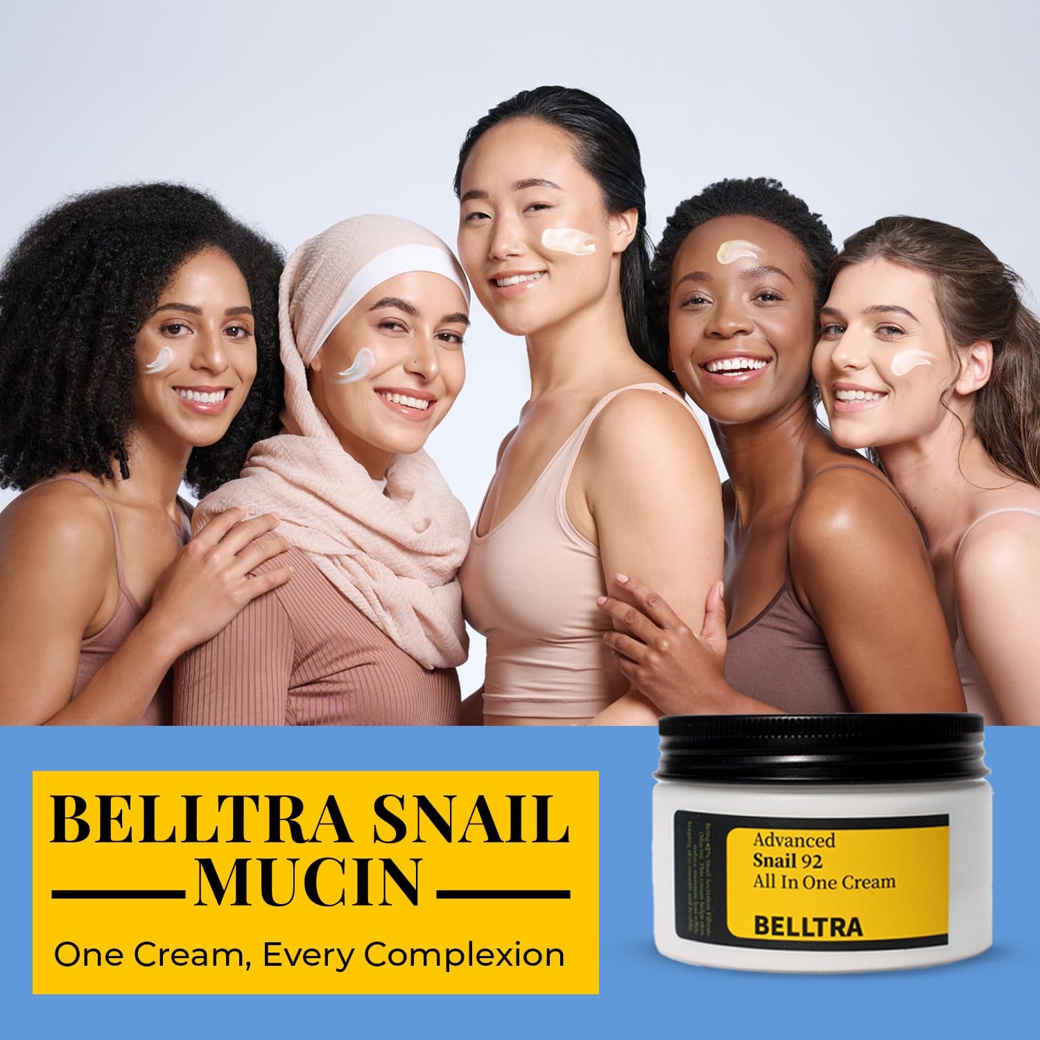 Snail Mucin 92% Moisturizer 3.52Oz/ 100G, Daily Repair Face Gel Cream for Dry, Sensitive Skin Snail Facial Skin Care Products KB Skincare Korean Skincare